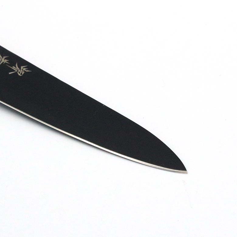 楽天市場】堺 孝行 黒影 V金10号 鎚目 テフロン加工 ペティナイフ 和