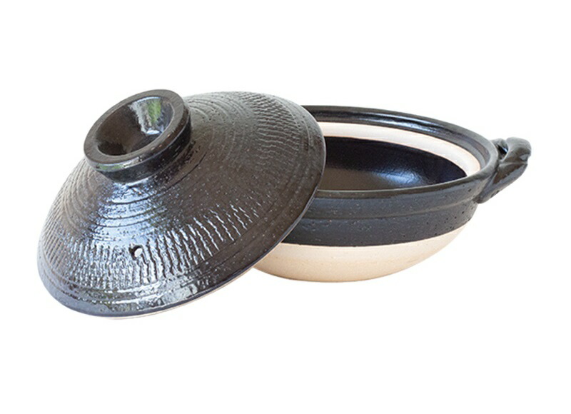 楽天市場】飛びカンナ8号鍋 黒 【伊賀焼】[伊賀焼鍋 手づくり 3～4人用