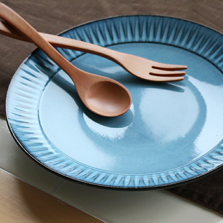 楽天市場】ディナープレート 波佐見焼 利左エ門窯 BLUE彫 8寸皿 青 蒼