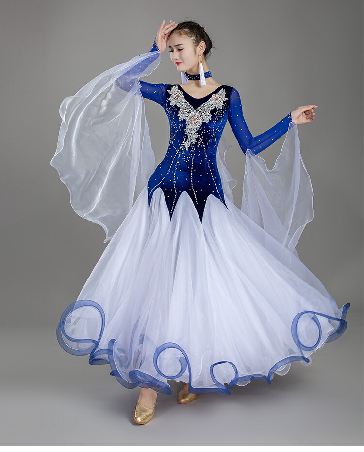 楽天市場】社交ダンス サイズ S M L XL 2XL ラテン衣装 モダンドレス