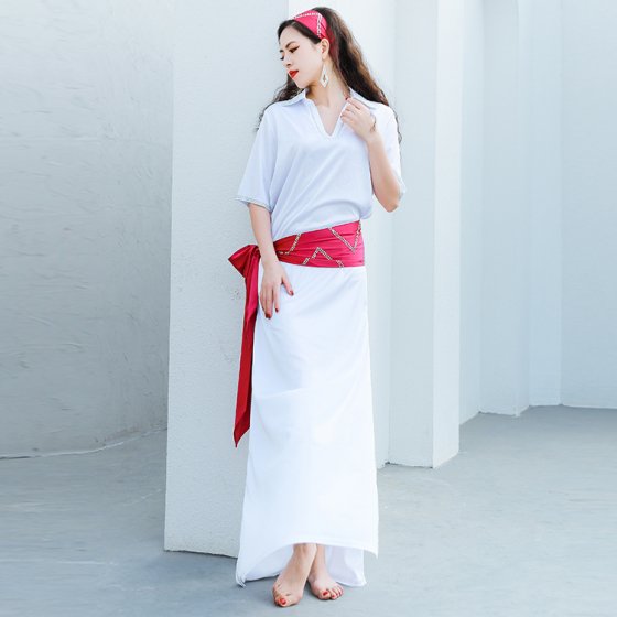 楽天市場】サイーディドレス ホワイト3点セット baladi shaabi saidi