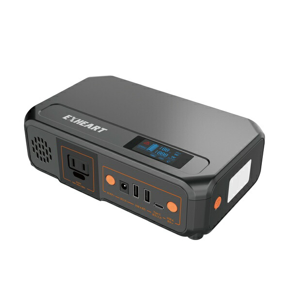 楽天市場】ハート電機サービス EXHEART ポータブル電源 EXPS-100BK 1台