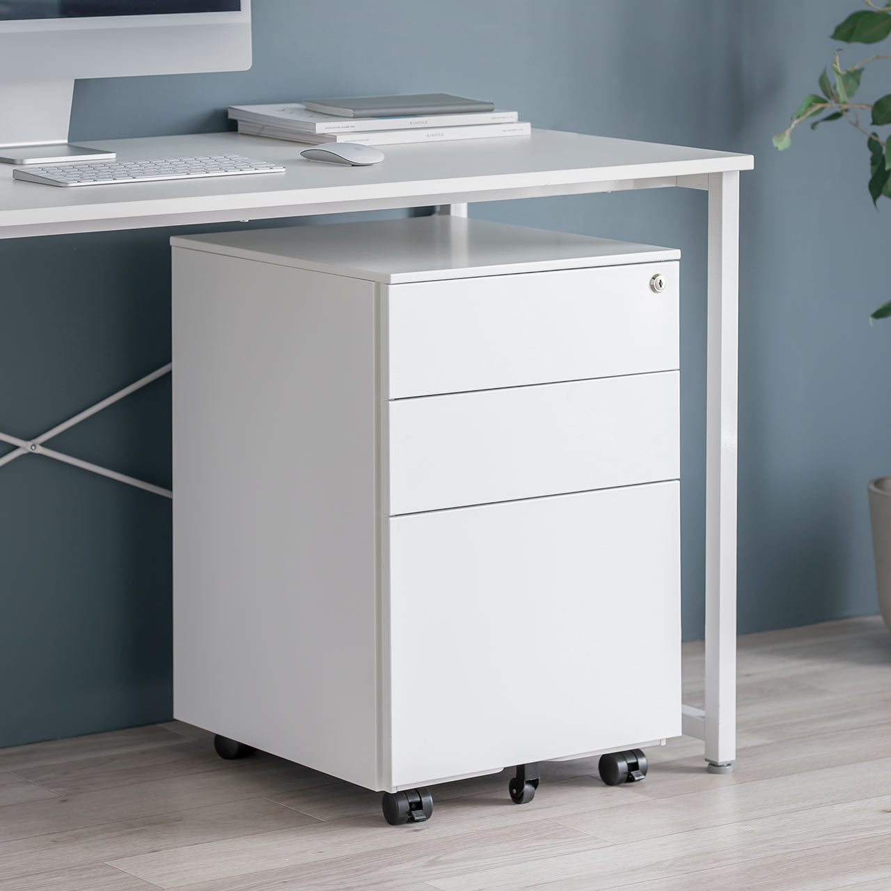 楽天市場】【完成品】デスクワゴン 3段 キャビネット キャスター付き