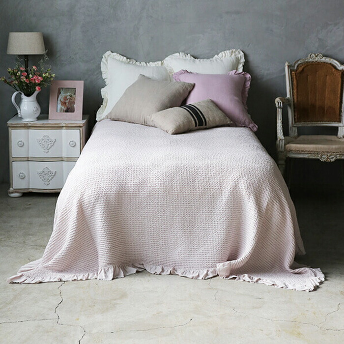 新品 Sarah Grace サラグレース ベッドカバー&ピローケース グレー ベッドリネン 掛け布団カバー ピローケース スロー｜青山表参道の人気