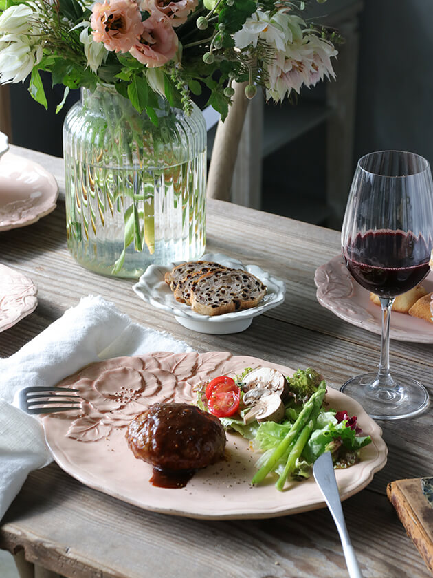 楽天市場】ディナープレート 30 x 26cm ピンク Virginia Casa