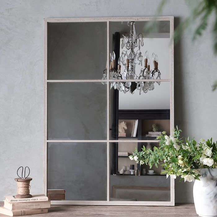 【最終価格】サラグレース　壁掛けミラー　シャビーシック　アンティーク調ミラー 楽天市場】ウィンドウミラー アイアン Aria ブラック // ミラー 鏡