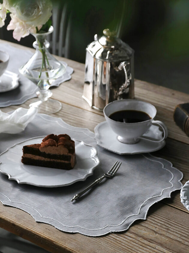 楽天市場】Borgo delle tovaglie プレースマット グレー レクト