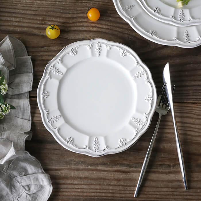 楽天市場】サラダプレート ホワイト ELIOS BAROCCO // ホワイト