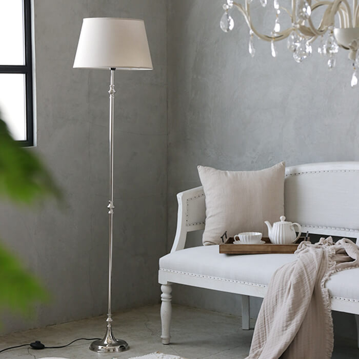 楽天市場】フロアスタンドランプ シルバー (シェード別売り