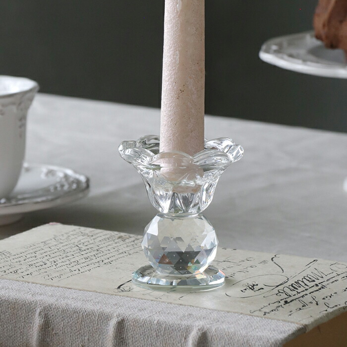 【完全処分☆】サラグレース 王冠 キャンドルホルダー シャビーシック Rasteli ガラス キャンドルホルダー Bumpy