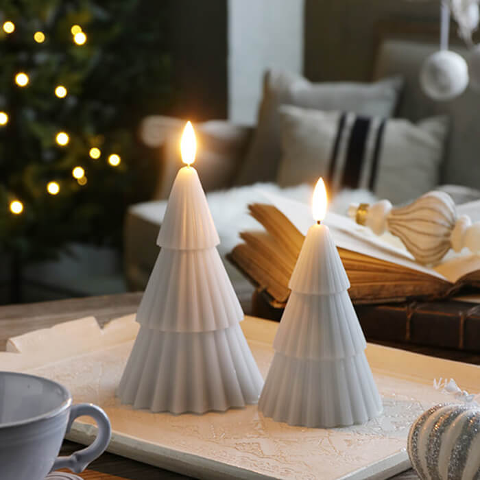 楽天市場】LEDキャンドル グレー クリスマスツリー A // ツリー