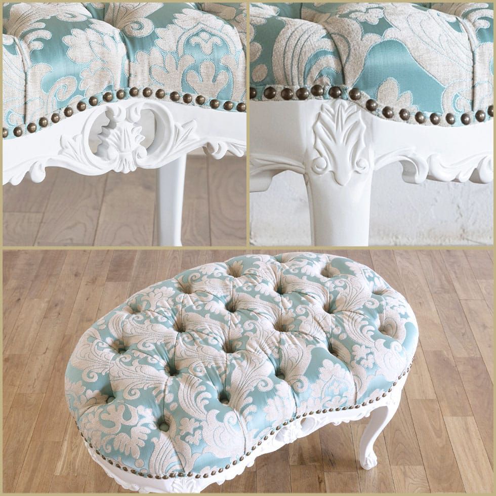 楽天市場】姫系 家具 スツール おしゃれ かわいい オットマン ロココ