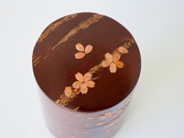 楽天市場】角館 伝四郎 桜皮細工 総皮茶筒 大 散花【 おしゃれ 日本製