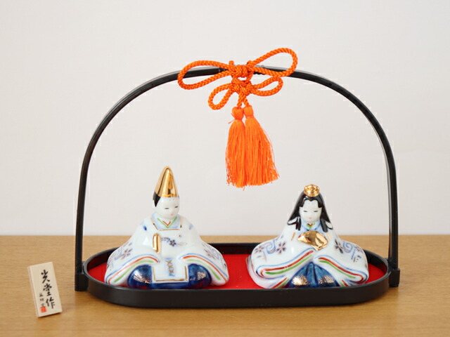 楽天市場】【完売終了しました】薬師窯 染錦手籠雛【 桃の節句 雛人形