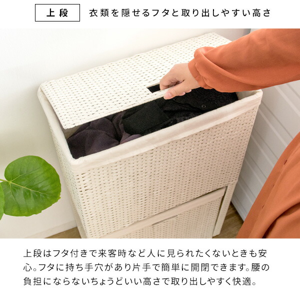 楽天市場】【10日限定☆全品☆5%OFFクーポン】 衣類を分別できる 2段式