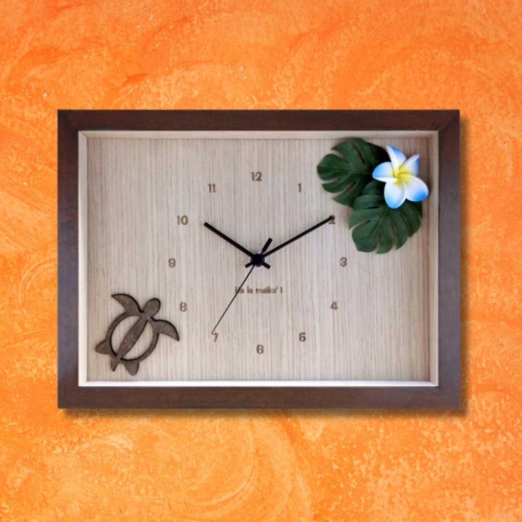 楽天市場】掛け時計 ハワイアン Honu ホヌ プルメリア 掛け時計 壁掛け