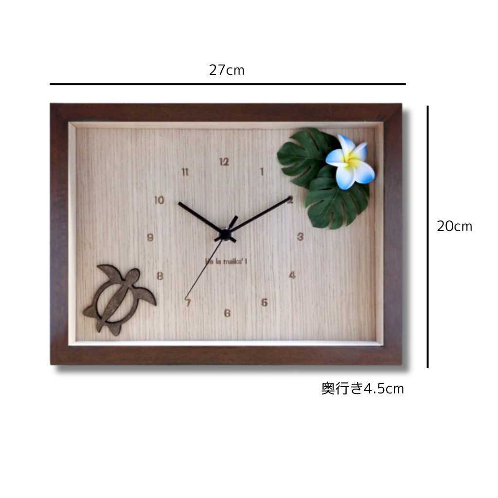 楽天市場】掛け時計 ハワイアン Honu ホヌ プルメリア 掛け時計 壁掛け