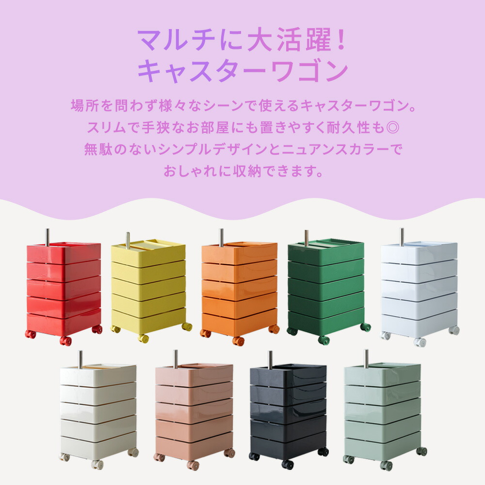 楽天市場】[期間限定]10%OFFクーポン3/8 0時〜 ワゴン キャスター付き