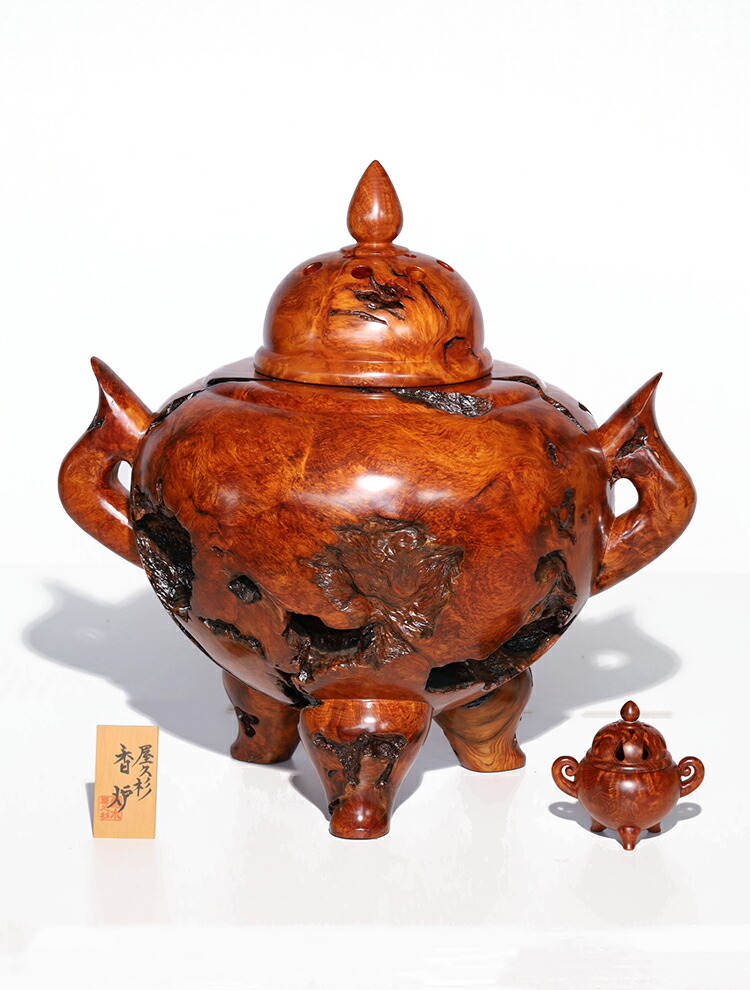楽天市場】屋久杉 香炉 仕様：無垢 / 素材：屋久杉泡瘤（床の間