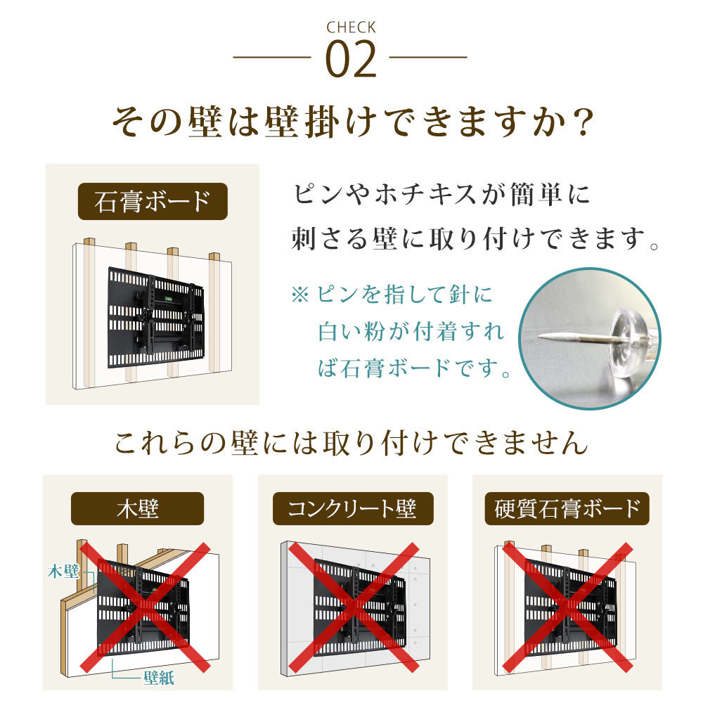 楽天市場】【エントリーでポイント10倍】テレビ 壁掛け 金具 壁掛け
