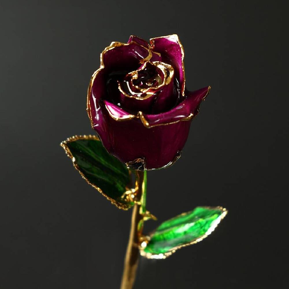 楽天市場】24K 金メッキ バラ パープル 紫 ローズ 薔薇 おしゃれ
