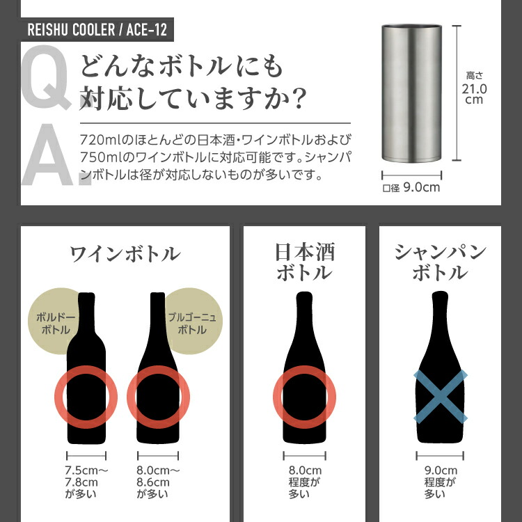 楽天市場】【公式】冷酒クーラー ワインクーラー 1250ml 1.25L 氷不要