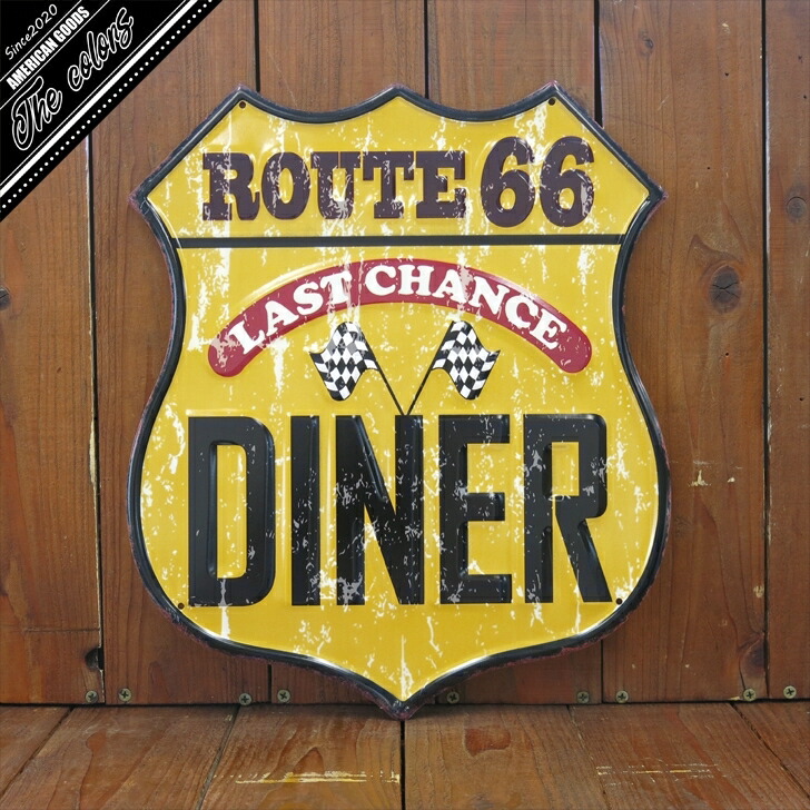 楽天市場】アメリカン雑貨 サインプレート 看板 ルート66 鉢型 Tin