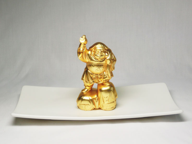 楽天市場】好運呼び込む 純金メッキ 大黒天 ( 化粧箱入 24Kメッキ ) 寿