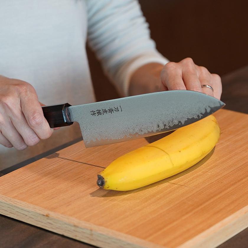 楽天市場】【三徳包丁】V10 ダマスカス 紫檀八角縞黒檀口輪 180 | 堺打