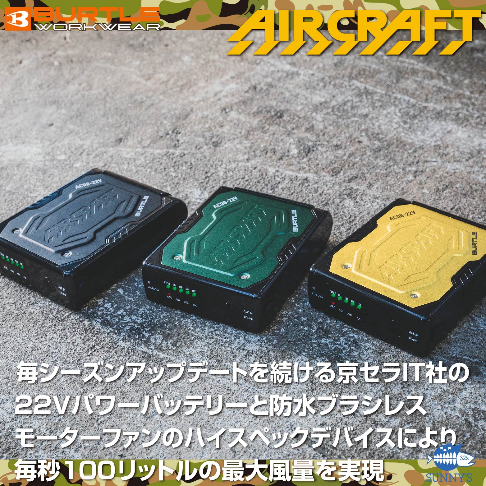 楽天市場】バートル BURTLE 2024 最新 22V エアークラフト 半袖【フル