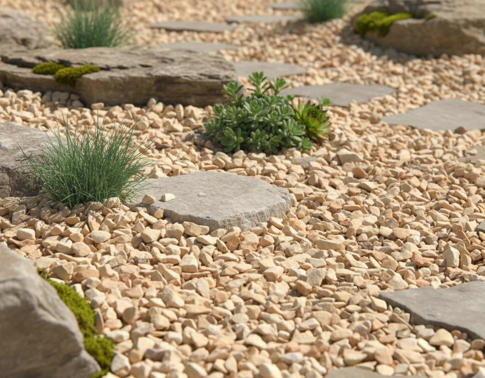 楽天市場】ガーデニング 砂利 庭 石 クラッシュ イエロー 20kg 約15