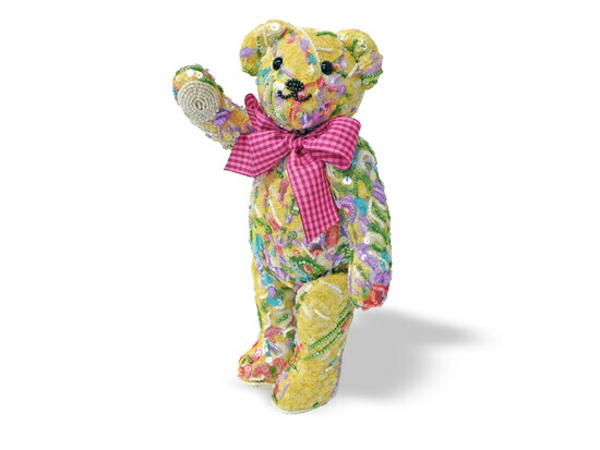 楽天市場】チリア ビーズとスパンコール刺繍のベア Mサイズ : 田川啓二