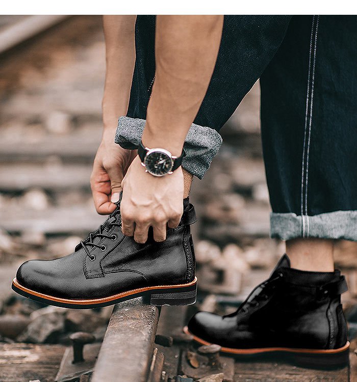 楽天市場】24-29cm ショットブーツ メンズ 編み上げブーツ レース