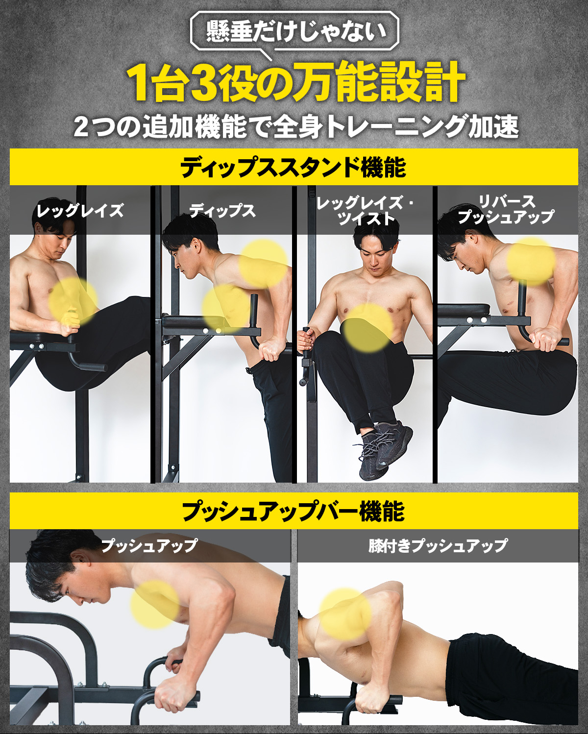 楽天市場】＼ P10倍&300%Pバック／ マルチ懸垂マシン 耐荷重150kg 【1