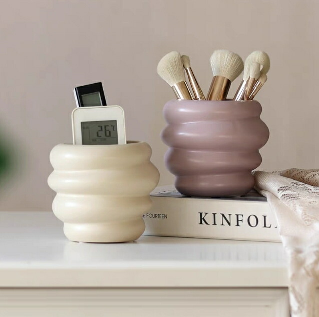 楽天市場】ブラシスタンド ミルクカラー セラミック ペン立て 韓国