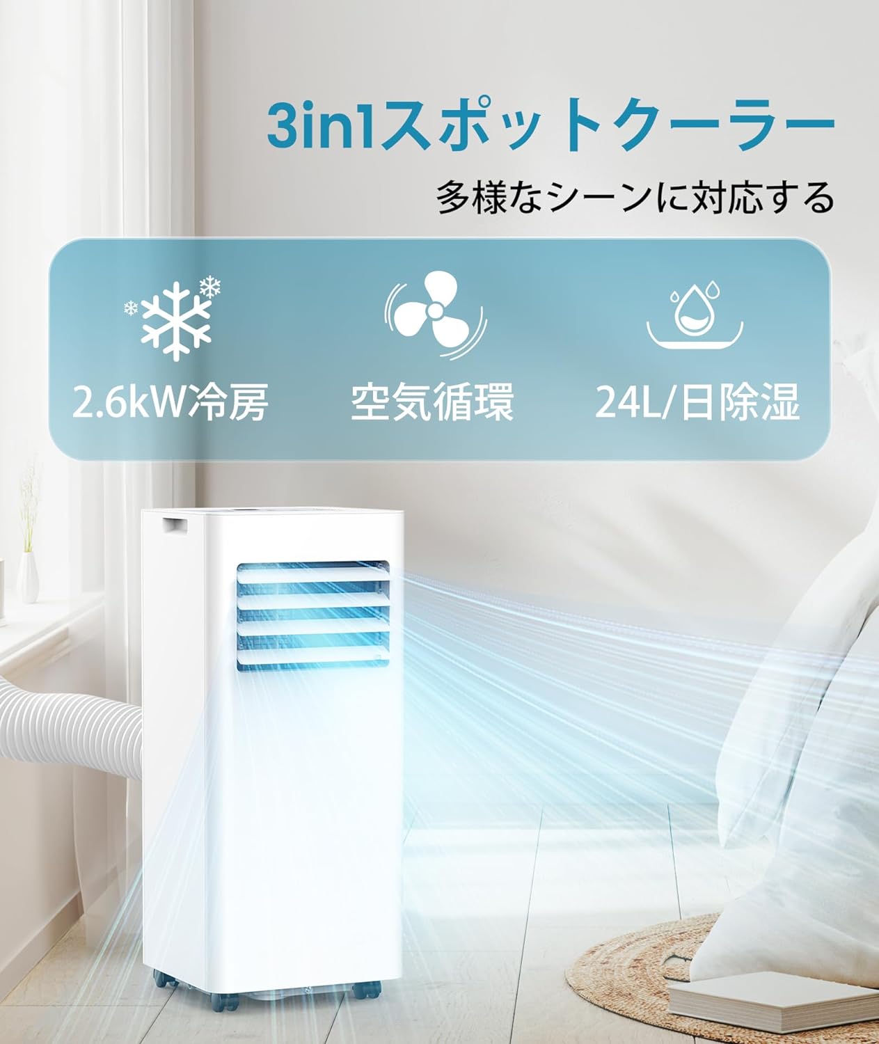 楽天市場】スポットクーラー 【2025新型】 工事不要 スポットエアコン