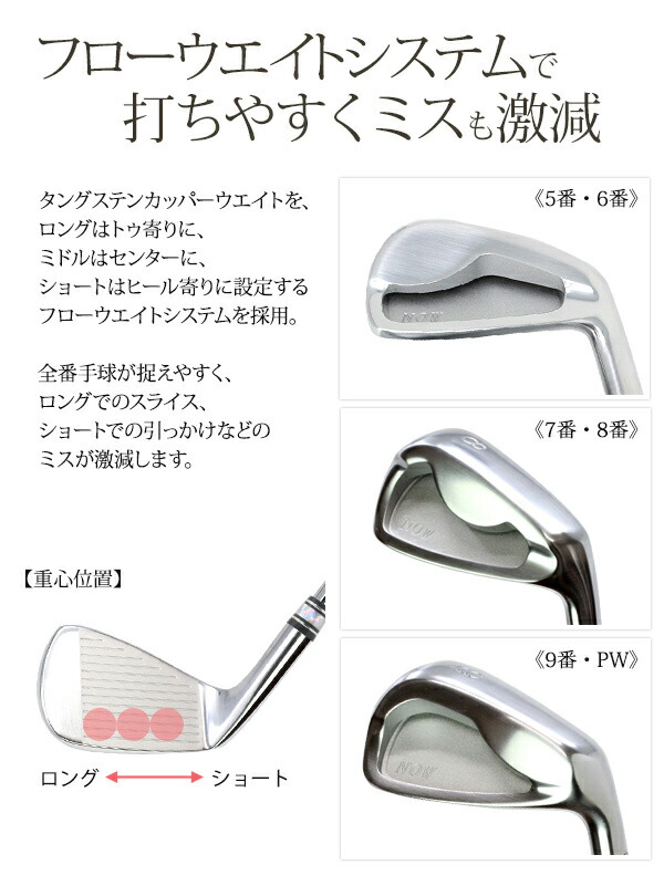 楽天市場】アイアンセット 軟鉄鍛造 2ピース 5番 6番 7番 8番 9番 PW