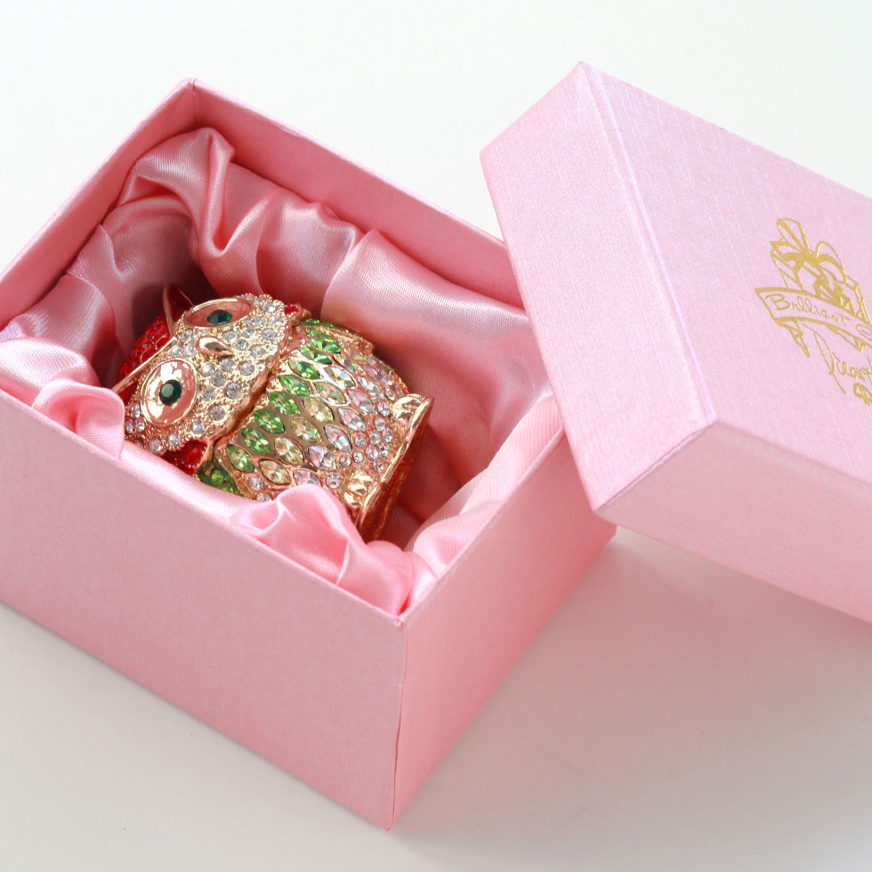 楽天市場】【正規品】 ジュエリーボックス リーフクリスタルオウル