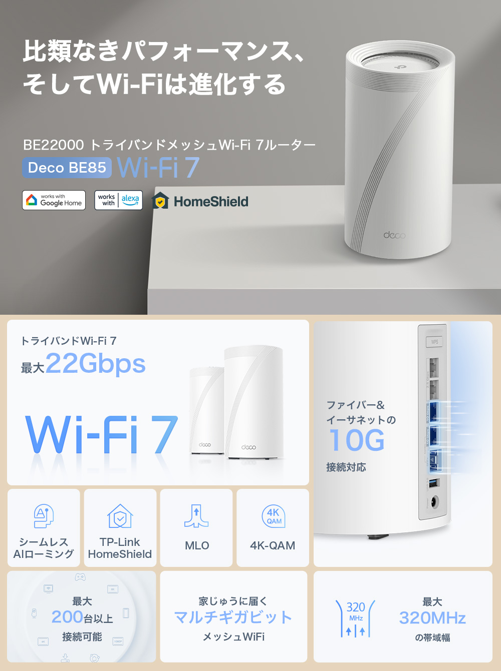 楽天市場】【クーポン利用で25%OFF】TP-Link WiFi7 AIメッシュ トライ
