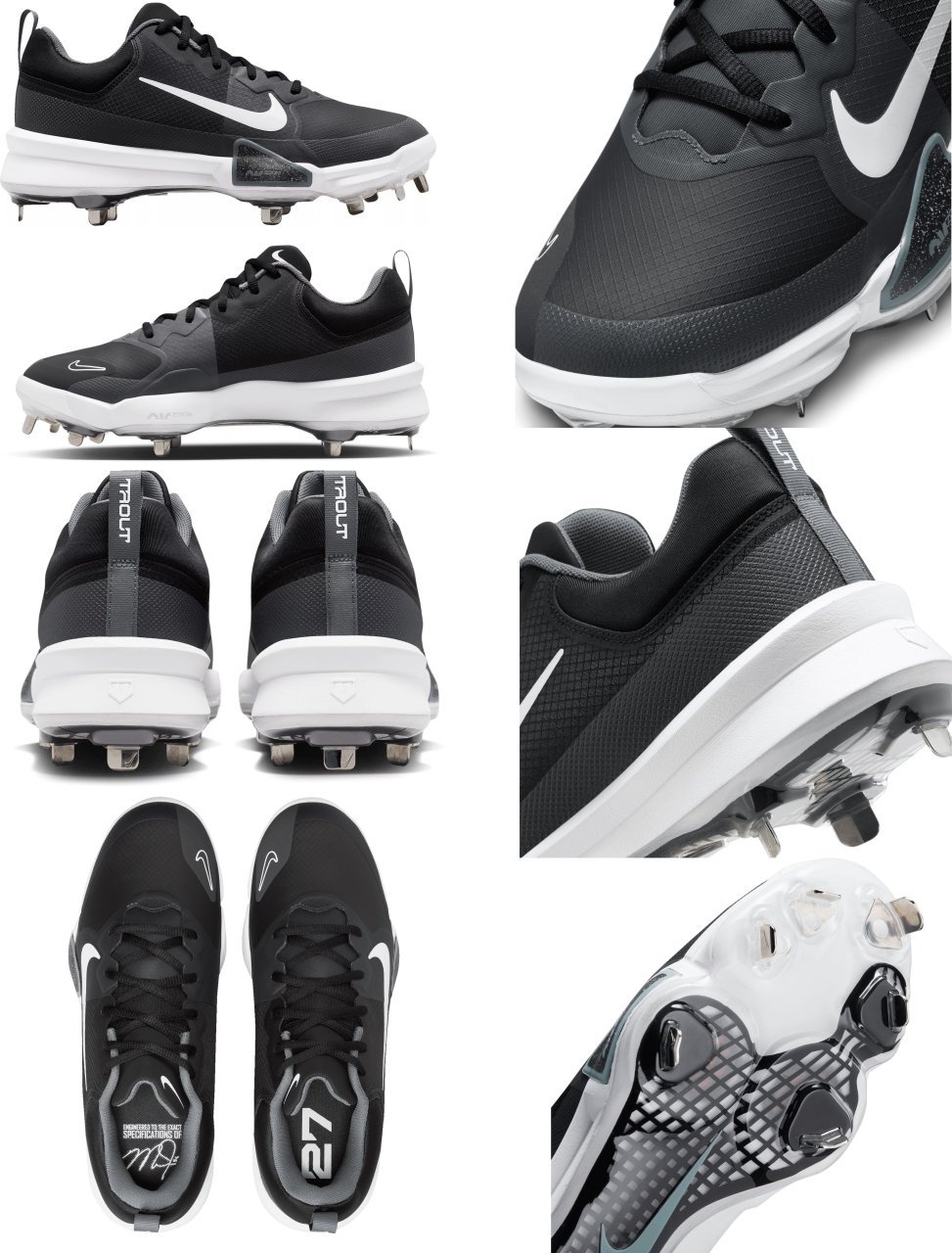 楽天市場】スパイク 野球 金具 シューズ 靴 グレー メンズ ブランド 黒
