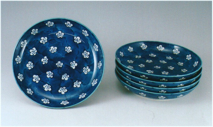 楽天市場】【有田焼】【源右衛門窯】 古染風梅紋皿 1枚【源右衛門