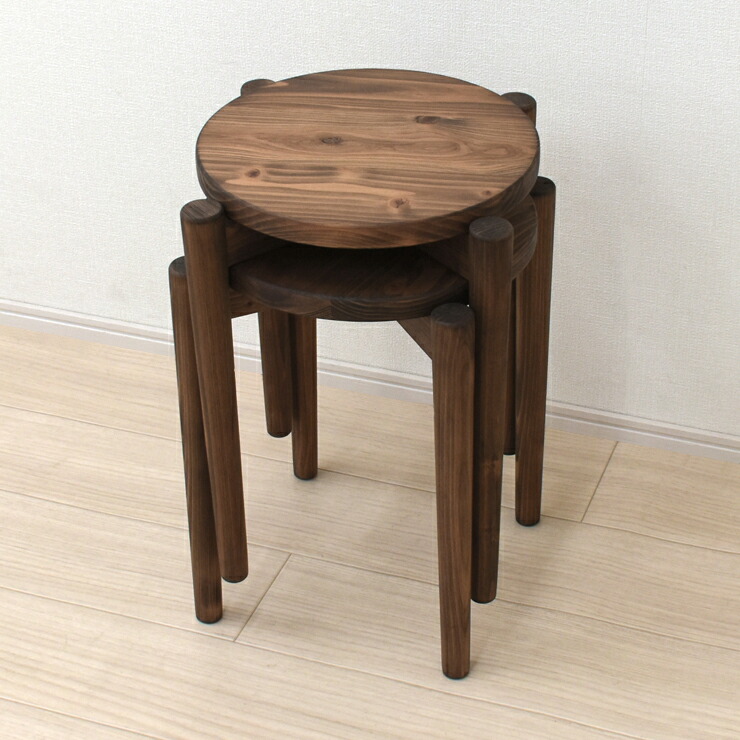 楽天市場】受注生産品 スタッキングスツール 2脚入り スリム脚 hinoki