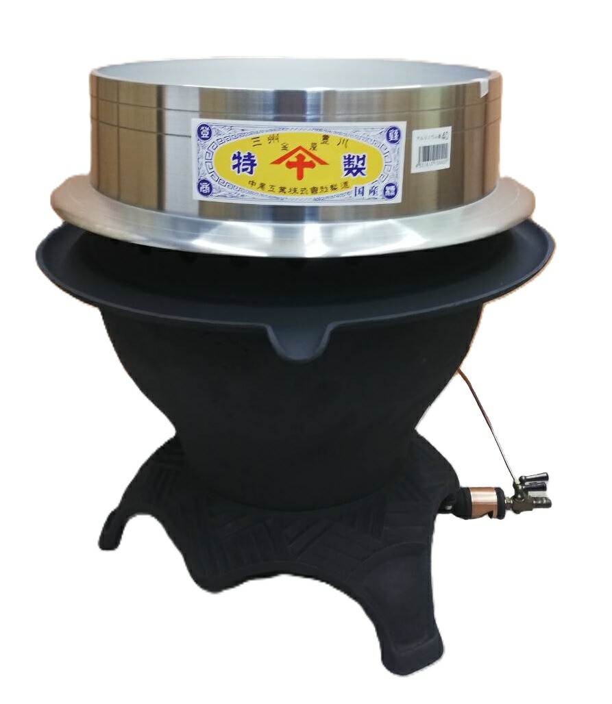 楽天市場】(徳用2点セット) 鋳物 ガスかまど NO.60 羽釜40cmセット (GK