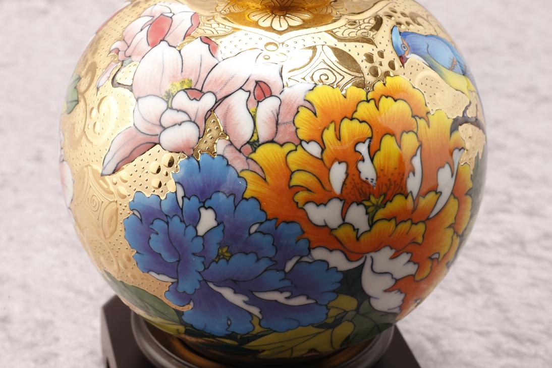 楽天市場】台華窯(TAI HWA)（開運・福・長寿・繁栄）純金使用 牡丹や