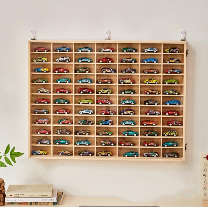 楽天市場】ミニカーケース 壁掛け 木製 完成品 6×10マス(トミカ 60台