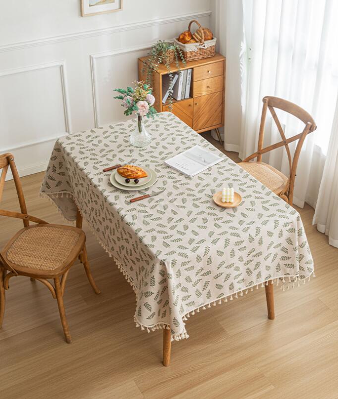楽天市場】テーブルクロス フリンジ付き リネン 北欧風 洗える
