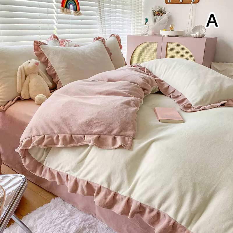 楽天市場】布団カバーセット 韓国風 フリル 可愛い ピンク 寝具カバー