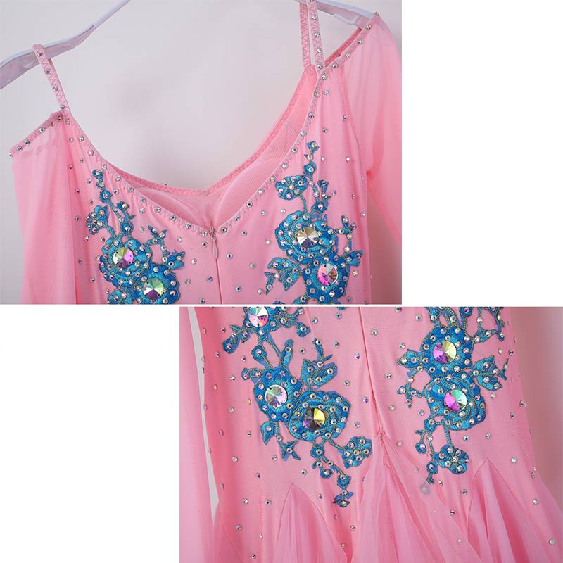 楽天市場】モダンドレス ピンク 広がる裾 ダンスウェア レディース