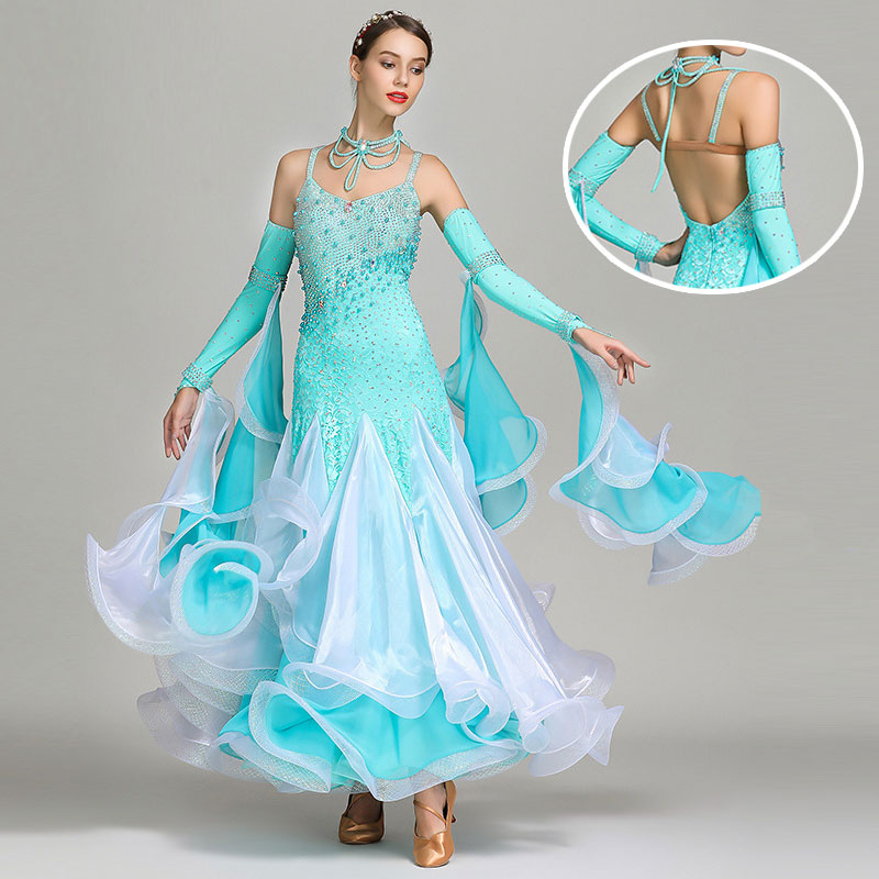 楽天市場】社交ダンス衣装 レディース モダンドレス ロングドレス