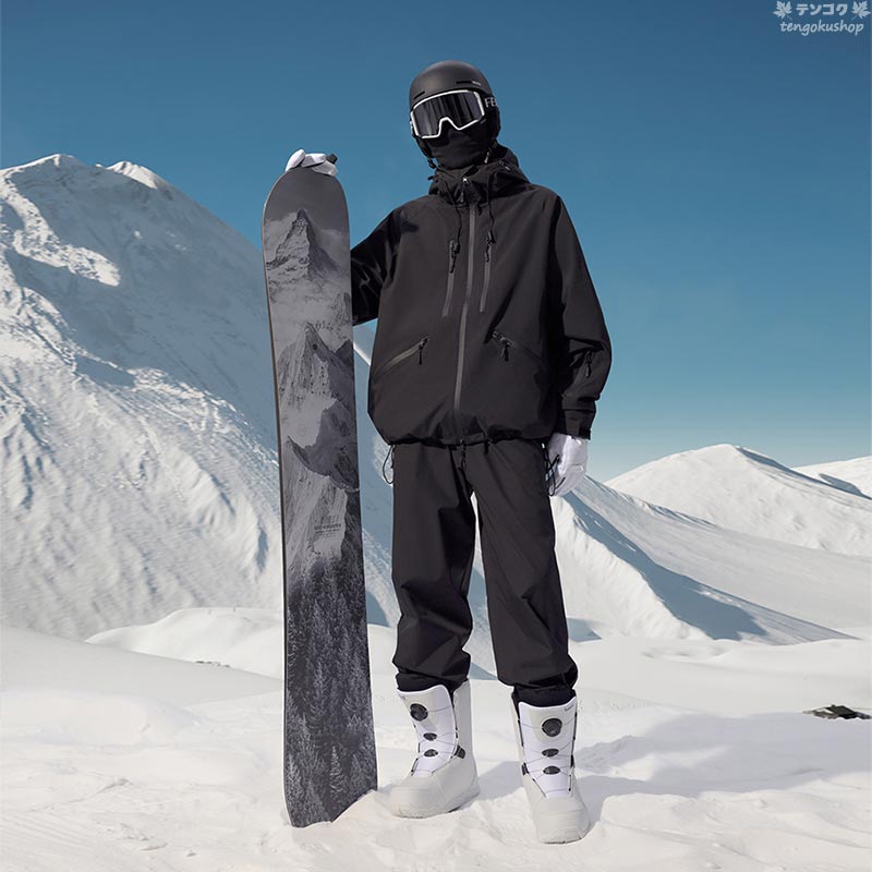 楽天市場】メンズスキーウェア ブラック レッド スノーボードウェア